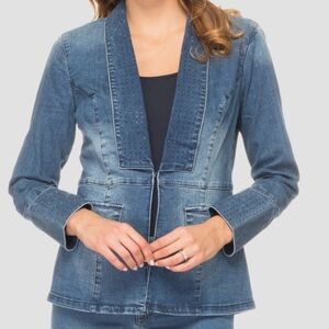 Women’s Joseph Ribkoff blue denim jacket. Size 10.